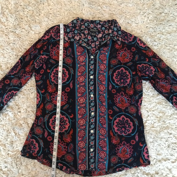 SOLD Lucky brand floral button down large - Picture 3 of 7